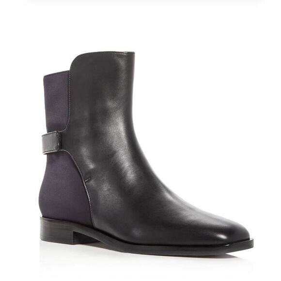 VIA SPIGA Black Leather Boots 1990s Vintage - Picture 1 of 10